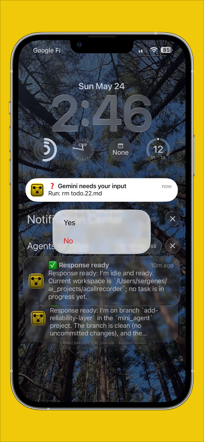 push notification and approval