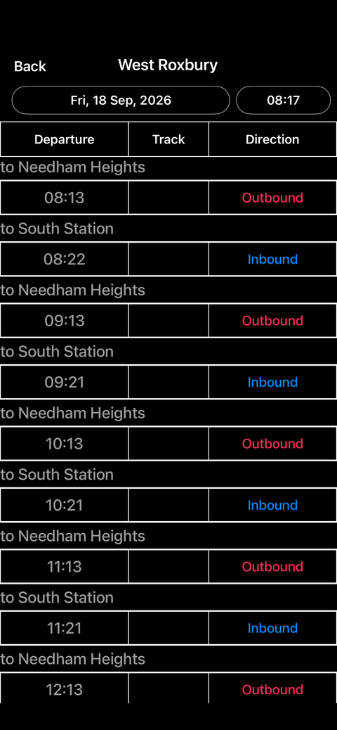 departure board